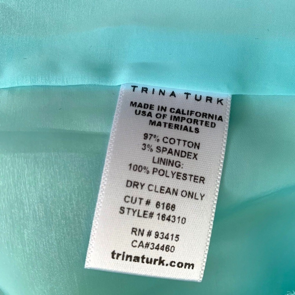 NWT Trina Turk Felisha Pineapple Sundress Shift Dress 0 00 XS Cotton Tropical - Picture 9 of 10